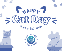 Happy Cat Life Facebook Post Design