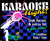 Pop Karaoke Night Facebook Post Design
