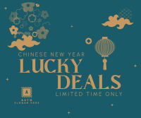 Cute Lucky Deals Facebook Post Design