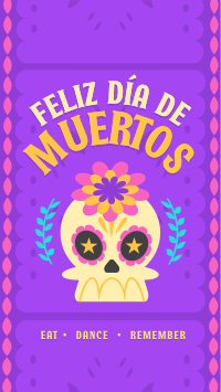 Dia de los Muertos Greeting Facebook Story Design