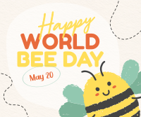 Modern Celebrating World Bee Day Facebook Post Design