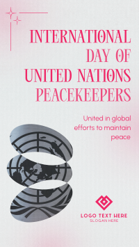 Minimalist Day of United Nations Peacekeepers Instagram reel Image Preview