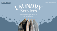 Dry Cleaning Service Facebook Event Cover Design