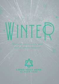 Cozy Winter Greeting Flyer Design