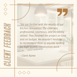 Client Feedback on Construction Instagram post Image Preview