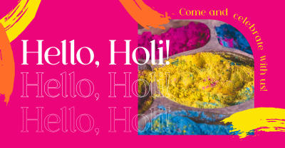 Hello Holi Facebook ad Image Preview