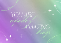 You Are Amazing Postcard Design