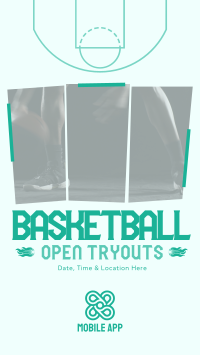 Basketball Ongoing Tryouts Facebook Story Design