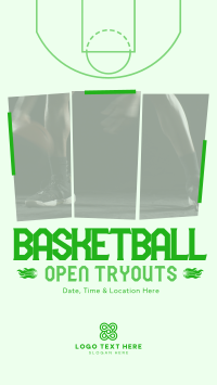 Basketball Ongoing Tryouts Facebook Story Preview