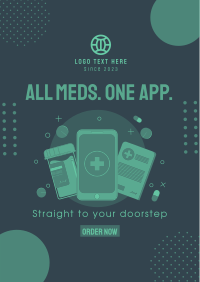 Meds Straight To Your Doorstep Poster Design