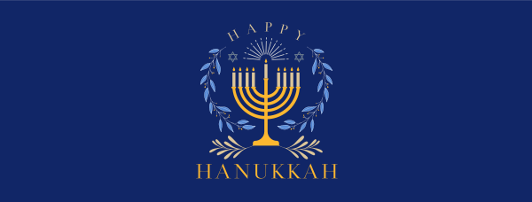 Happy Hanukkah Facebook Cover Design Image Preview