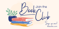 Book Lovers Club Twitter Post Design