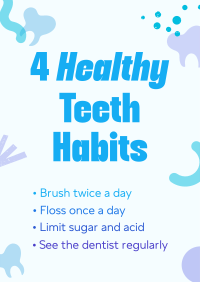 Dental Health Tips for Kids Poster Image Preview