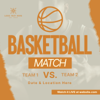 Upcoming Basketball Match Instagram post Image Preview