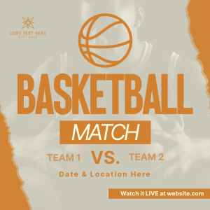 Upcoming Basketball Match Instagram post Image Preview