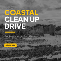 Coastal Clean Up Instagram Post Design