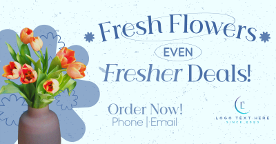 Fresh Flowers Sale Facebook ad Image Preview