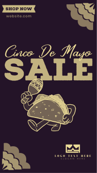 Happy Taco Mascot Sale YouTube Short Design