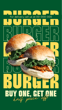 Double Burger Promo Facebook Story Design
