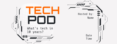 Technology Podcast Session Facebook cover Image Preview