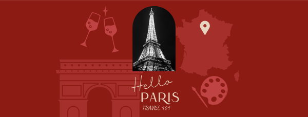 Paris Holiday Travel  Facebook Cover Design Image Preview