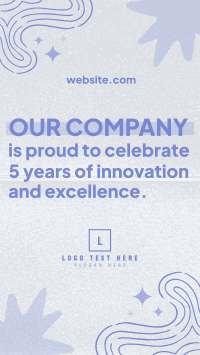 Quirky Company Anniversary TikTok Video Design