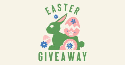 Floral Easter Bunny Giveaway Facebook ad Image Preview