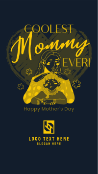 Coolest Mommy Ever Greeting Facebook Story Design