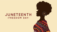 Beautiful Woman Juneteenth Zoom background Image Preview