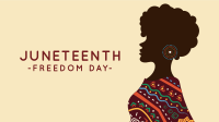 Beautiful Woman Juneteenth Zoom Background Image Preview