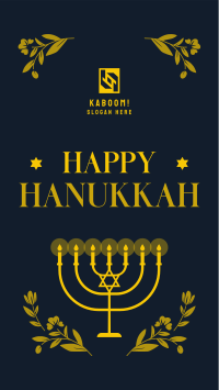 Hanukkah Candles Facebook Story Design