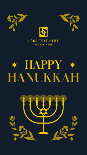 Hanukkah Candles Facebook story Image Preview