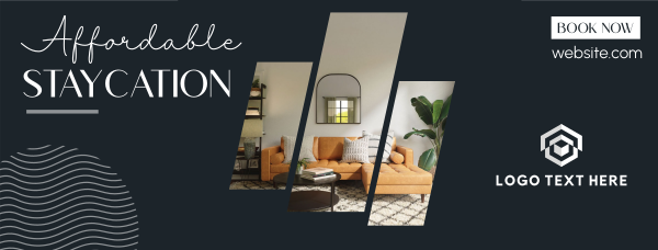 Affordable Staycation Facebook Cover Design Image Preview