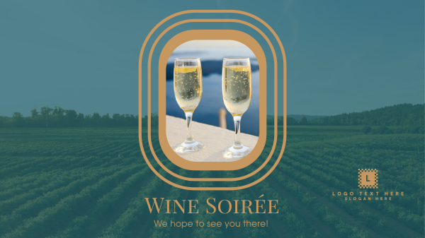 Wine Soirée Facebook Event Cover Design Image Preview