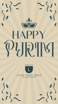 Burst Purim Festival Facebook Story Design