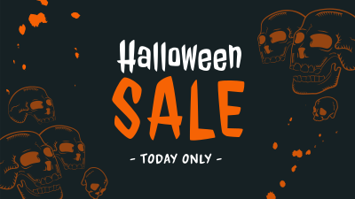 Halloween Skulls Sale Facebook event cover Image Preview