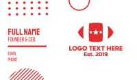 Star Red Football Business Card Image Preview