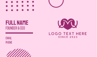 Love Heart Letter M Business Card Image Preview