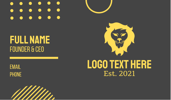 Leo Zodiac Sign Business Card Design