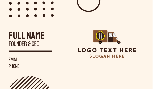Food Tuk Tuk Truck Delivery Business Card Design Image Preview
