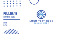 Blue Web Letter O Business Card Design