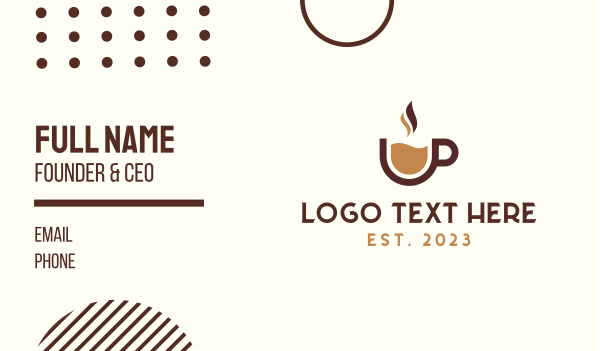 Modern Coffee Mug Business Card Design Image Preview