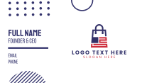 Modern US Shopping Bag Business Card Image Preview