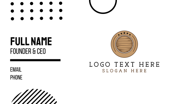 Barrel Circle Business Card Design Image Preview