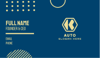 Hexagon Tech Letter K  Business Card Image Preview