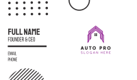 Abstract Violet House Business Card Image Preview
