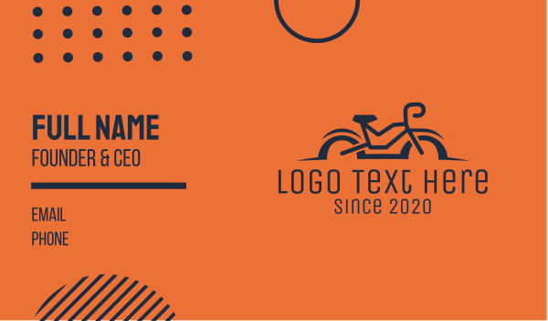 Simple Bicycle Bike Business Card Design Image Preview