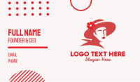 Vintage Lady Hat  Business Card Image Preview