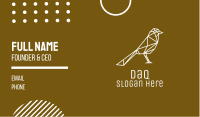 Simple Crow Line Art Business Card Image Preview