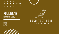 Simple Crow Line Art Business Card Preview